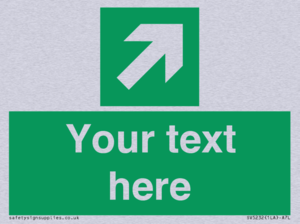 Custom Arrow Top Right Sign